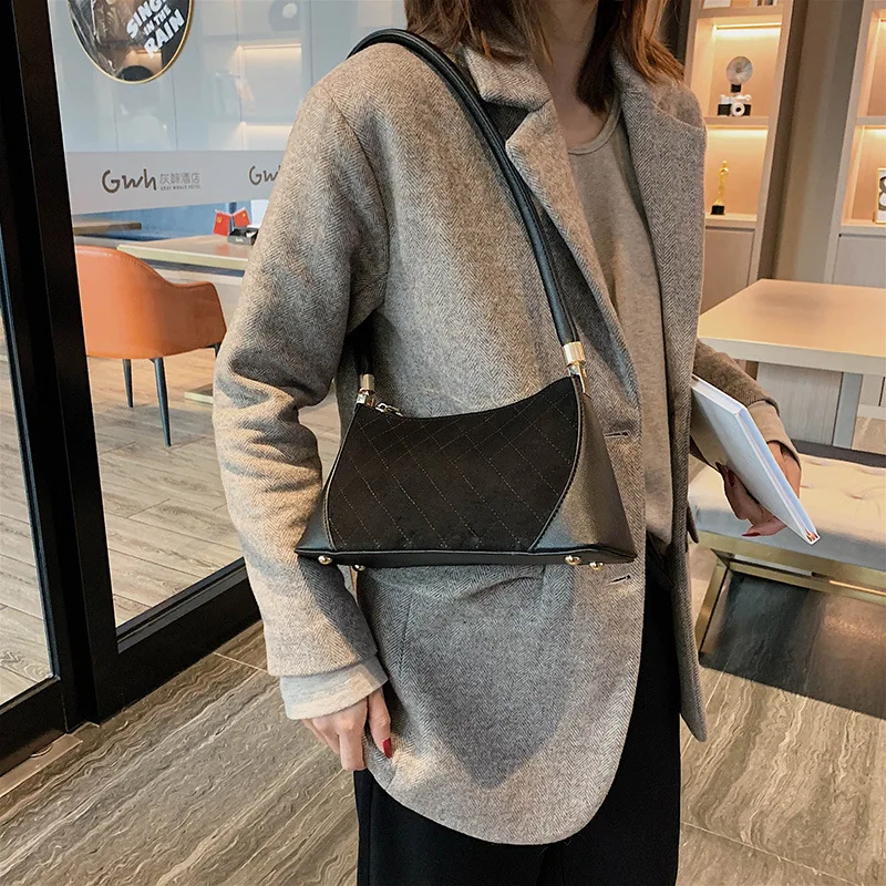 

Shoulder Bag Large Capacity Bag Women's 2019 Autumn & Winter New Style Korean-style Versatile Armpit Bag Fashion Hand Baguette B