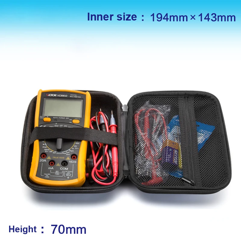 Мультиметровая сумка многофункциональное электрооборудование, сумка, Тестовые провода, ящик для хранения мини портативный органайзер, чехлы 210*160*75 мм