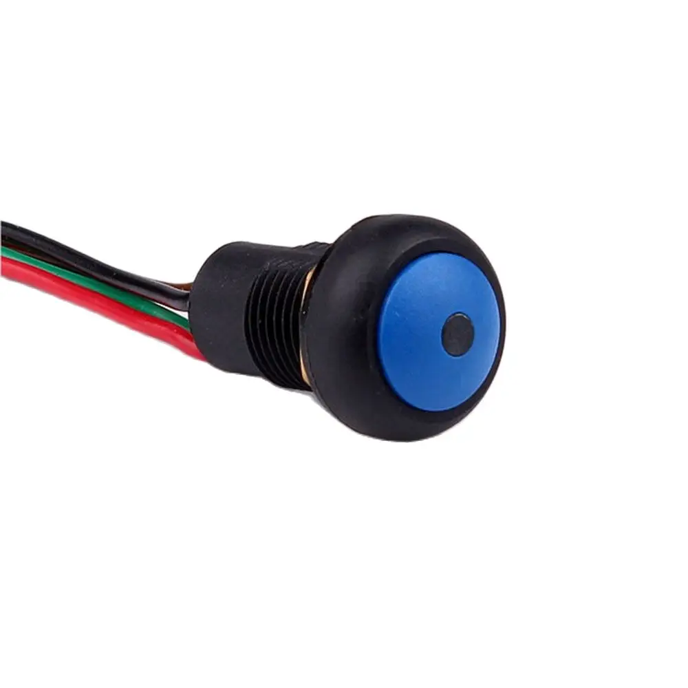 

10 Pieces 12mm Domed Head Momentary Normal Open with 2.4V DOT led Electric Care Pushbutton Switch