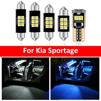 

11Pcs Car White Interior LED Light Bulbs Package Kit For Kia Sportage 2005-2010 T10 31MM 39MM Map Dome Trunk Lamp Iceblue