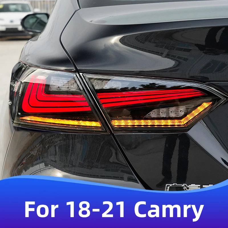 

For 2018-2021 Toyota eighth generation Camry taillight assembly modified full LED marquee streamer taillight 8th generation