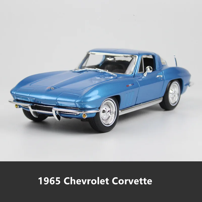 1965 Maisto 1:18 Chevrolet спортивный автомобиль сплав модель автомобиля моделирование автомобиля украшение коллекция Подарочная игрушка Литье под давлением модель игрушка для мальчиков - Цвет: 1965