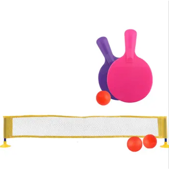 

Toy Games With 3 Balls For Kids Home Net Racket Paddle Sports Training Kindergarten Table Tennis Set Portable Beginner