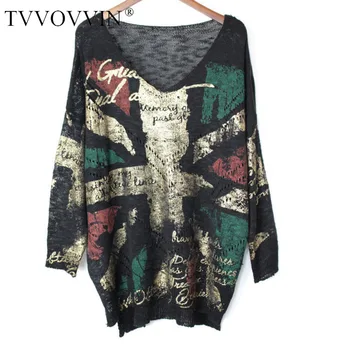 

Korea Knitted Print Pattern Sweater Women Irregular Pullover Wild Joker Thin 2019 Geometrical Elegant Patchwork Sweater Y063