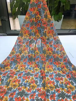 

African Beaded 3D Tulle Lace Fabric African French Lace Fabric High Quality Nigerian Embroidery Tulle French Lace