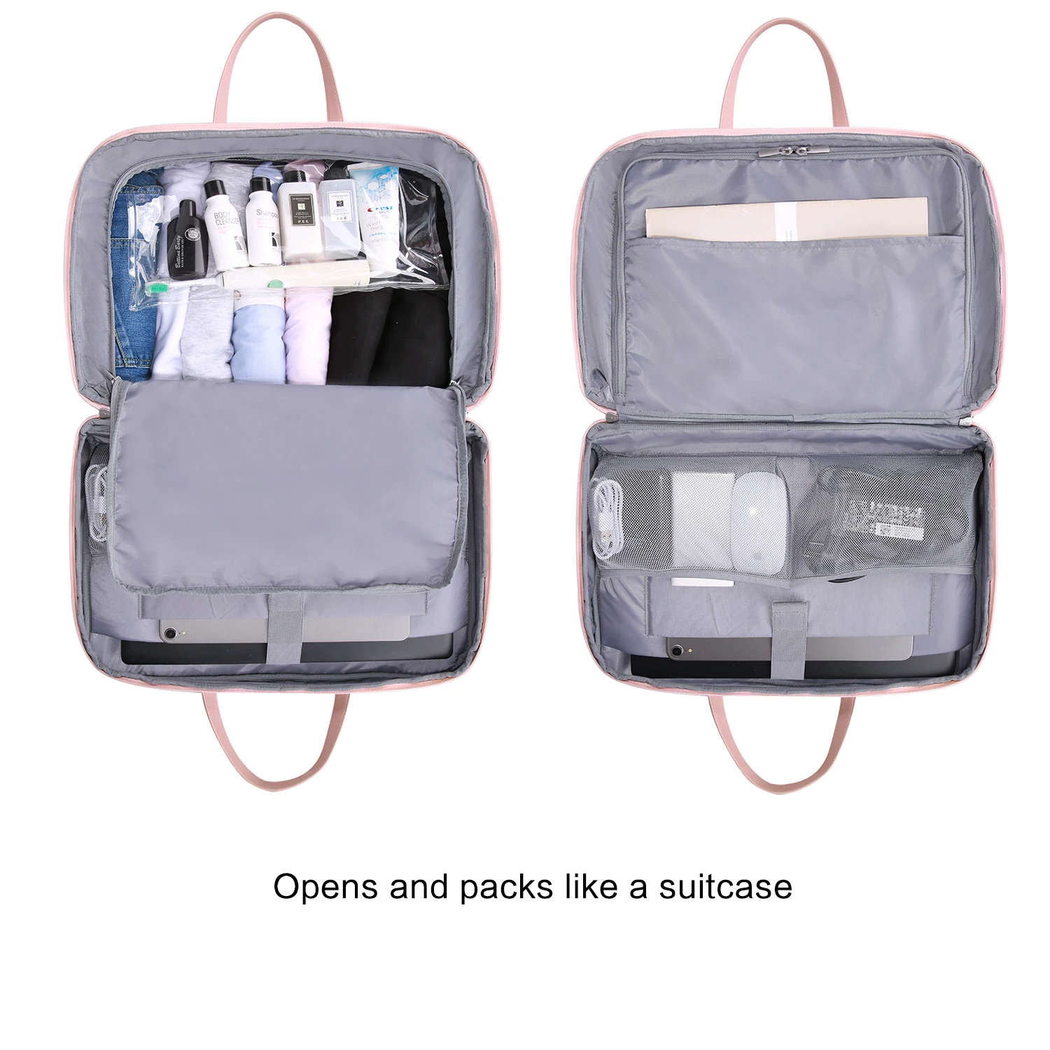 ECOSUSI Нейлоновые женские сумки, женские сумки на плечо для путешествий, деловая сумка-тоут для путешествий, Большая вместительная брендовая сумка для ноутбука, аксессуары для путешествий