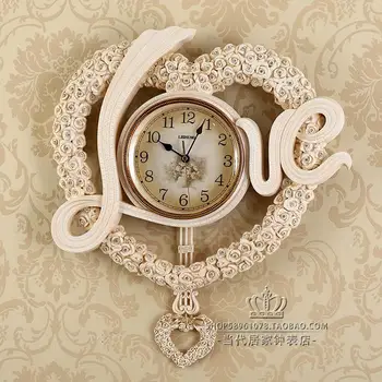 

Vintage Large Wall Clock Luxury Silent Digital Kitchen European Antique Wall Clock Living Room Rustic Wandklok Home Decor JJ60WC