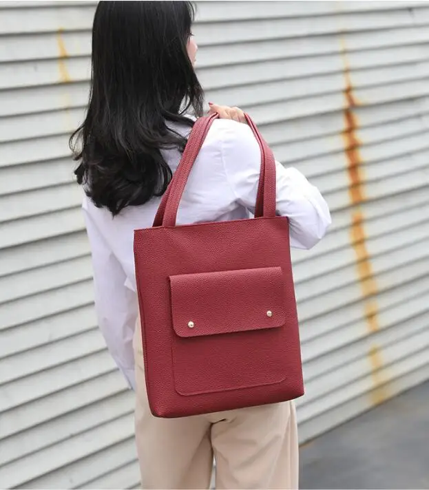Hot-selling tanya one-shoulder slanting lady's bag New type litchi pattern shopping handbag Large-capacity lady's bag bags