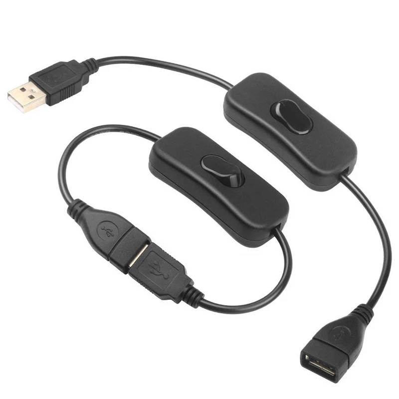 2,0 USB шнур питания для подключения к источнику постоянного тока с переключателем вкл/выкл Мужской и Женский Удлинительный кабель для камеры