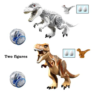 

Large Jurassic Dinosaurs Figures Tyrannosaurus T-Rex Building Blocks Bricks Dinosaur Building & Construction Toys