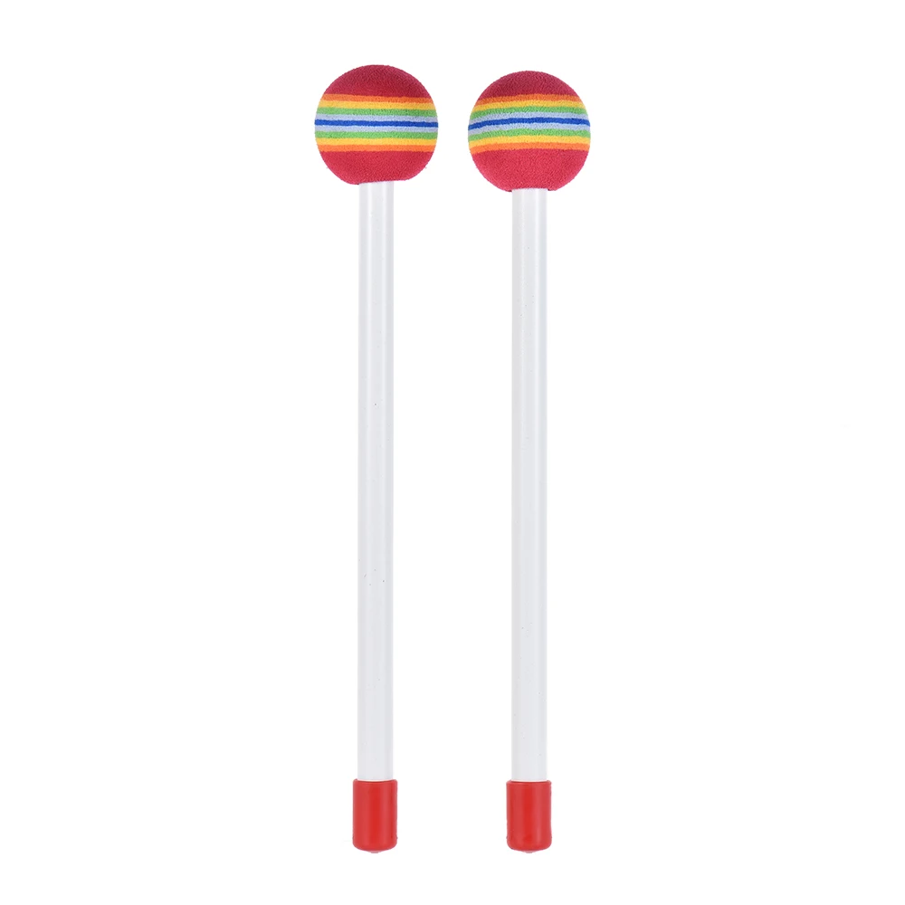 8 Inch Wooden Floor Drum Gathering Club Carnival Percussion Instrument with 2 Mallets for Kids Children