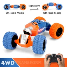 Lbla c20 1:16 2.4ghz 4wd controle remoto dublê rc carros torção de rádio deformação fora de estrada veículo escalada modelo brinquedos vs q70 led