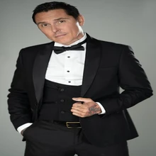 

2022 Latest Shawl Collar Design Men's Black Suits 3 Pieces Slim Fit Hot Selling Custom Made One Button Handsome Casual Blazer