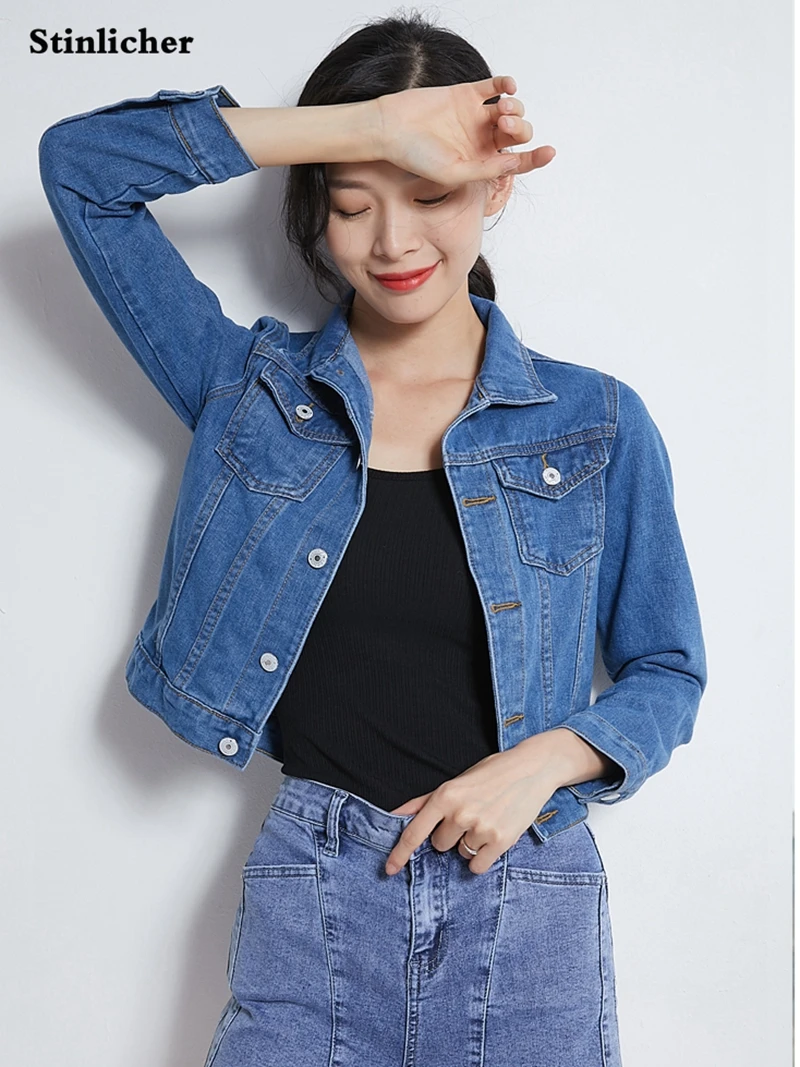 multi colored denim jacket