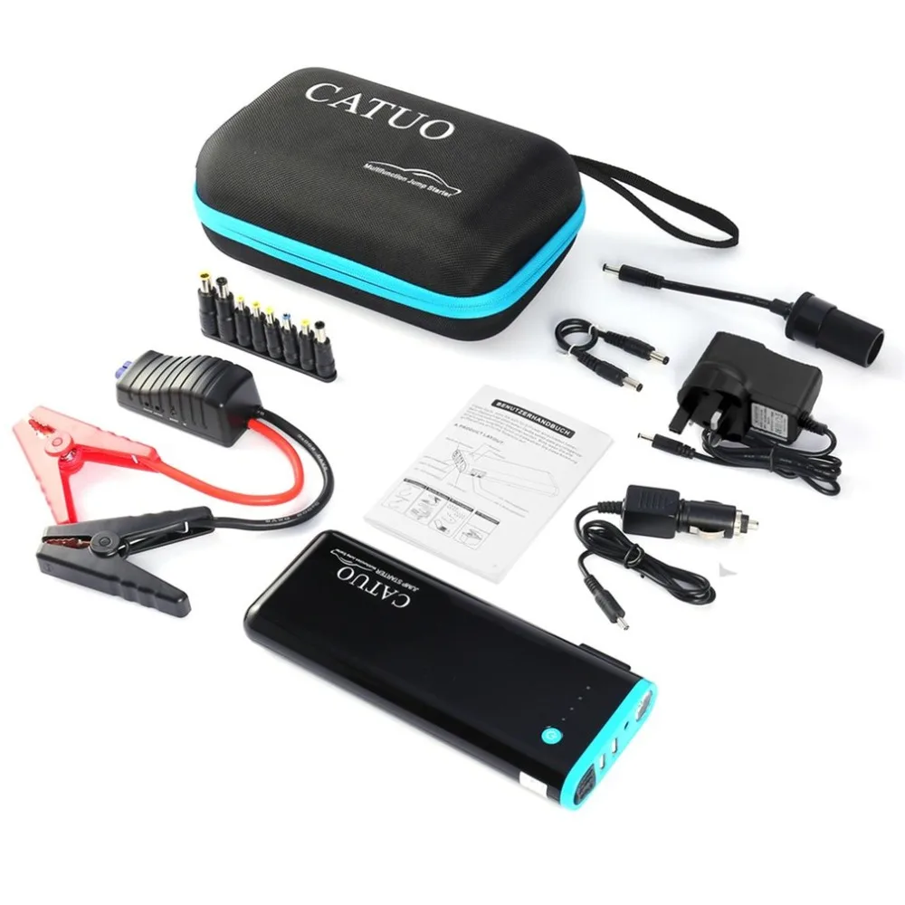 

CATUO 20000mAh Portable Car Jump Starter Battery Booster with USB Power Bank LED Flashlight for Truck Motorcycle Boat