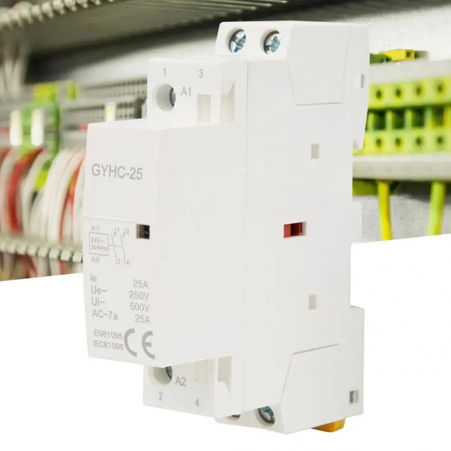 2P AC Контактор 25A 220V 50Hz мини бытовой контактор 2NO 2NC 1NO 1NC din-рейка монтажное