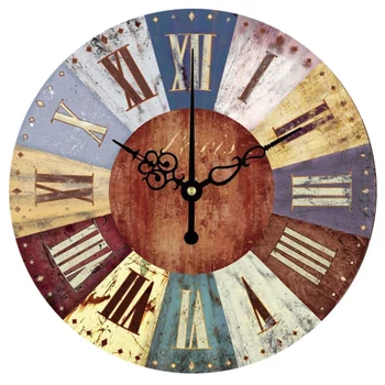 

12 inch Wall Watches Home Decor for Kitchen Silent Living Watches Art Vintage Large Decorative Wall Clocks Rome Figures Clock Wa