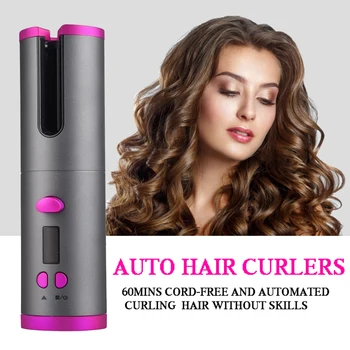 

Curling Wand Auto Rotating Ceramic Curling Iron Professional Hair Tools Hair Waver Crimper Cordless Automatic Hair Curler
