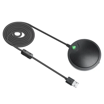 

USB Condender Microphone Conference Boundary Computer Omnidirectiona Plug and Play Mic with 1.95M Cable for Interview Vocal Vide
