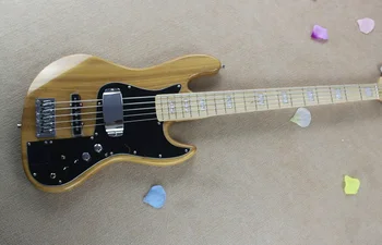 

Firehawk Custom Shop Natural Active Pickups 9V 5 String Jazz Bass Guitar Miller Signature Maple Fingerboard