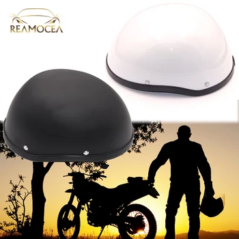 

Reamocea Motorcycle Helmet Open Face Motor Helmet Vintage Retro Style Casco Scooter Helmets Half Helmet Skull Cap Hat For Harley