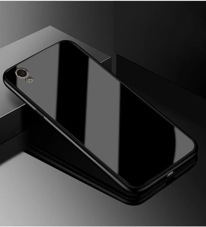 02 Для OPPO A37 чехол PC пластик+ стекло чехол для телефона черный ТПУ бампер чехол для OPPO A37 A 37 A37M A37F OPPOA37 полная защитная крышка - Цвет: 02