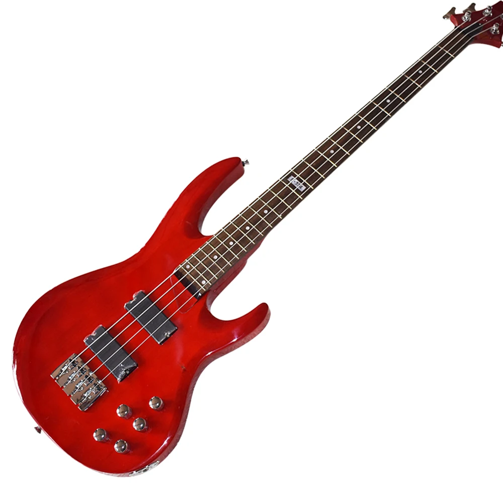 Red Mahogany Electric Bass Guitar 4 Strings with Rosewood Fretboard Customizable |