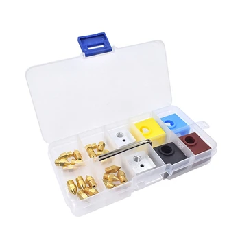

2020 New 3D Printer Accessories MK8/E3D V6 Nozzles and Heating Block Silicone Sleeve Kit