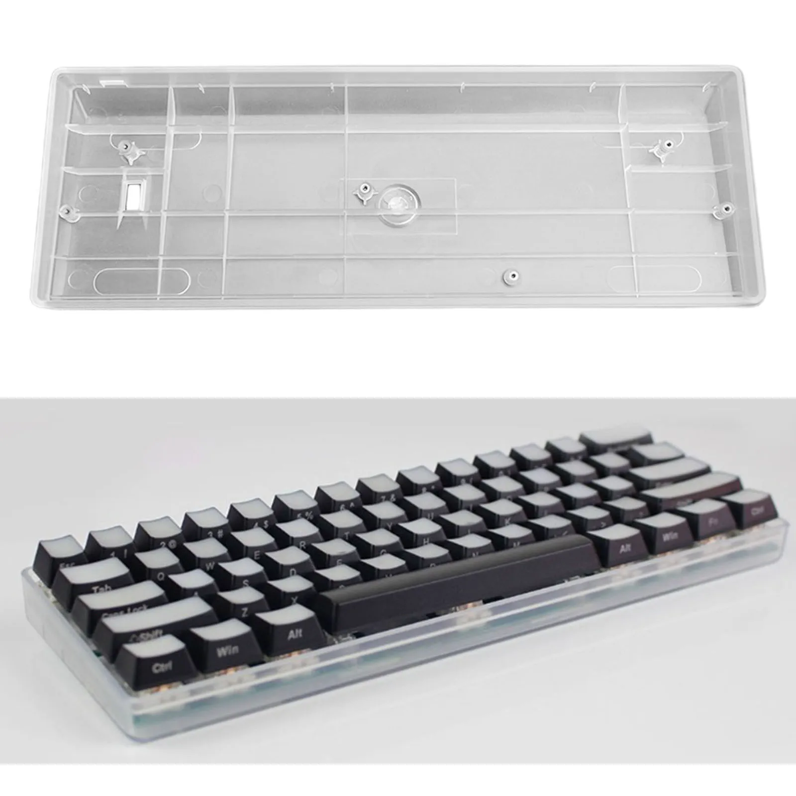 GH60互換 アルミキーボードケース 60%サイズ ブラック Amazon | GH60 A60ヘビーアルマイトアルミCNCケース