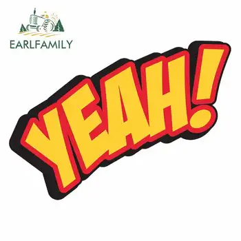 

EARLFAMILY 13cm x 10cm For Letter YEAH Creative Car Sticker Vinyl Material Decal Occlusion Scratch Vinyl Car Wrap For SUV JDM