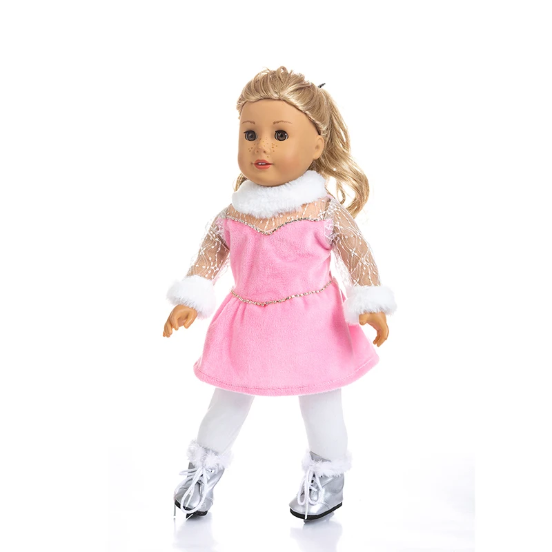 Одежда для катания на коньках Комплект одежды подходит для американской девочки 1" американская девочка кукла Александра игрушка лучший подарок