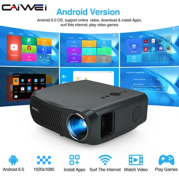 CAIWEI-proyector A12AB para cine en casa, dispositivo de proyección de vídeo Led 4K, Airplay inalámbrico, Full Hd, 1080P, Envío Gratis