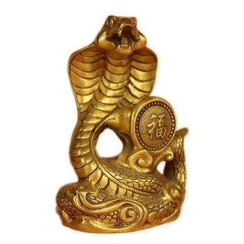 

Pure Brass 12 Zodiac Snake mascot ornaments money fortune Snake home decoration copper craft gift Ornaments