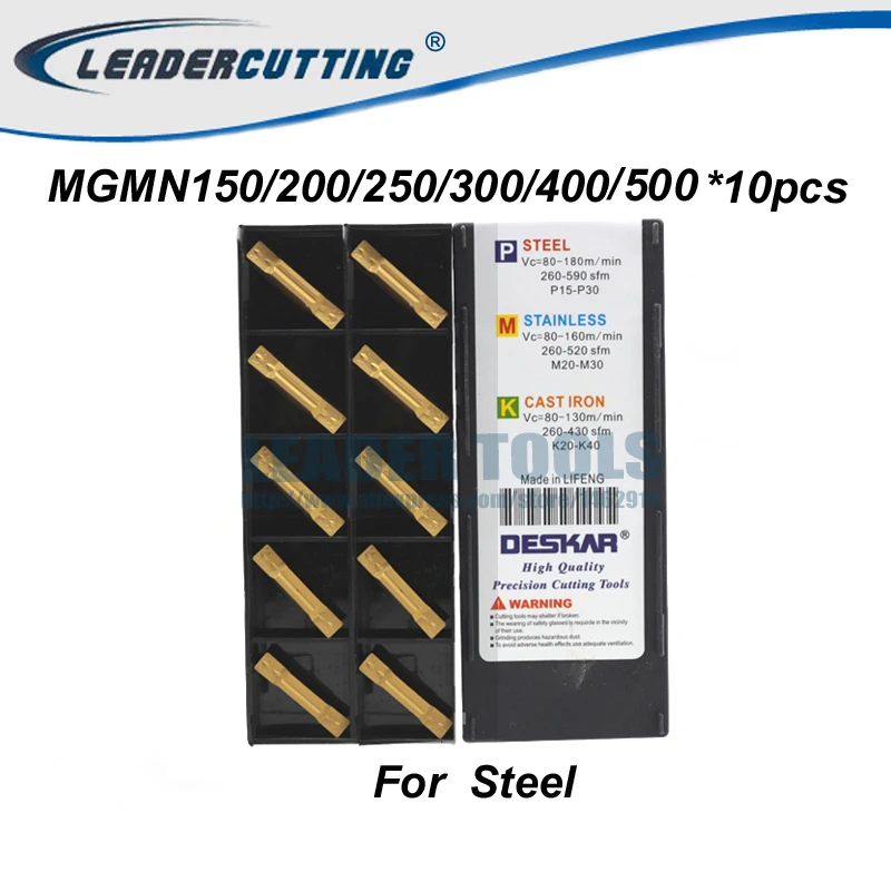 DESKAR MGMN500-M LF9018 CNC Grooving Carbide Inserts For Stainless steel 10Pcs