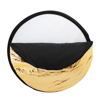 

Andoer 24" 60cm Disc 5 in 1 (Gold, Silver, White, Black, Translucent) Portable Collapsible Photography Studio Light Reflector