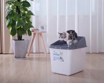 

Fully Enclosed Fecal And Odor-proof Afp Cat Sandbox Jacking Into Extra Large Cat Sandbox Toilet To Prevent Splashing