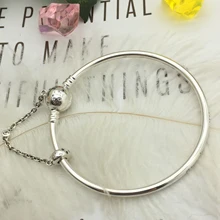 925 пробы, серебряная классическая цепочка, застежка, один в миллион, браслет, шарм, модные свисающие ювелирные изделия