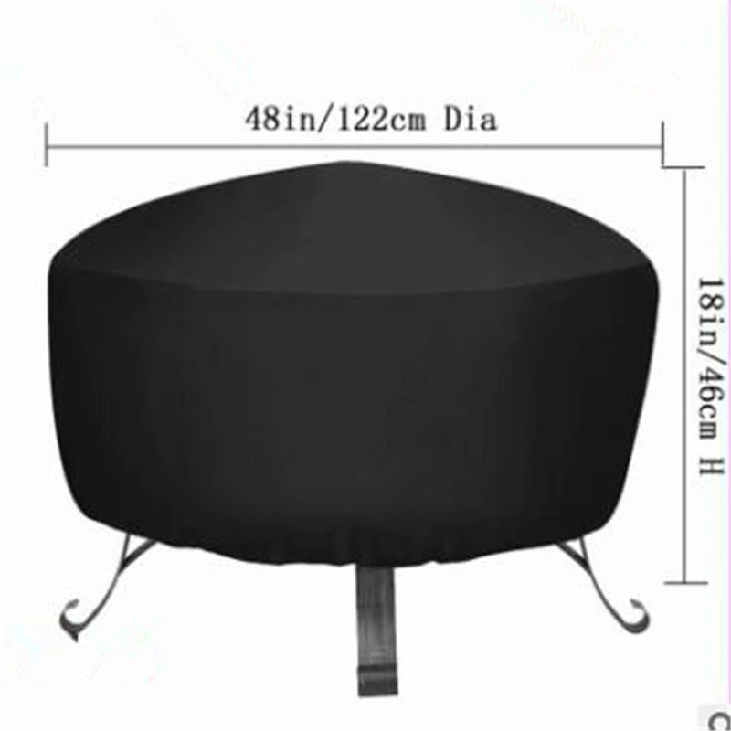 122X46CM Round Водонепроницаемый чехол для Барбекю сверхмощный Weber Гриль Крышка дождь Barbacoa Анти Пыль газ уголь Электрический Барбекю принадлежности для барбекю - Цвет: 122X46CM Round