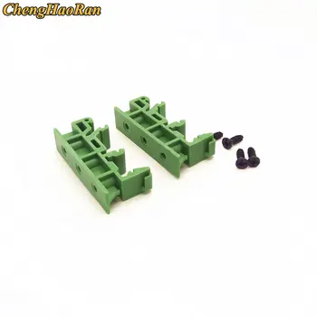 

ChengHaoRan 5-10set PCB 35mm DIN Rail Mounting Adapter Circuit Board Bracket Holder Carrier Clips C45 2x Adapter+4x Screws