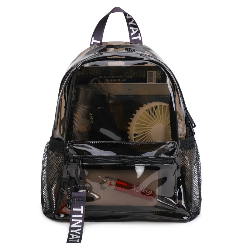 

Clear PVC Women Backpack Transparent Fashion Solid Backpack Travel School Backpack Bag for Teenage Girls Mochila Children