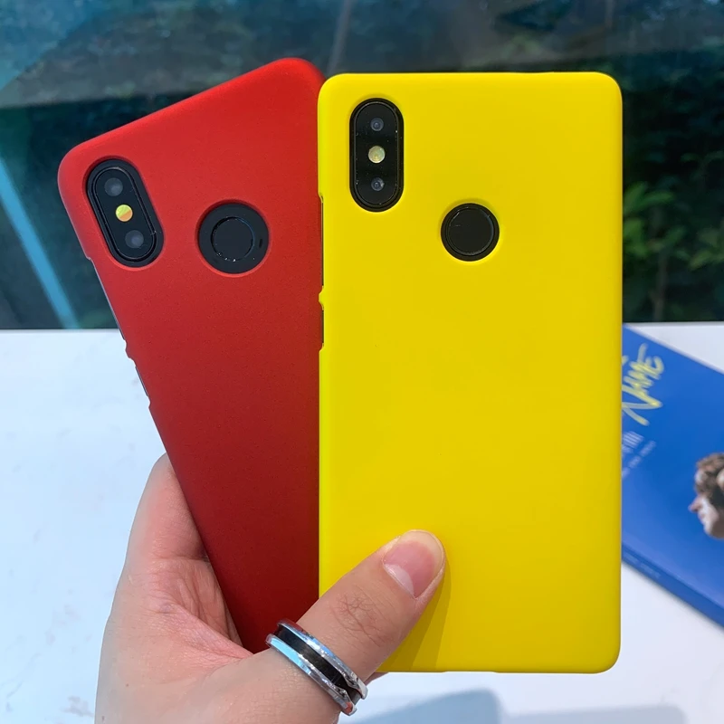 Цветной Матовый Жесткий Пластиковый PC чехол для телефона Xiaomi mi 8 9 SE A1 A2 Lite Red Note 5 Plus
