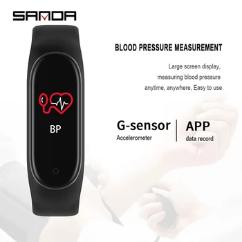 

SANDA New Smart Watch Men Women Heart Rate Monitor Blood Pressure Fitness Tracker Smartwatch Sport Watch for ios android +box