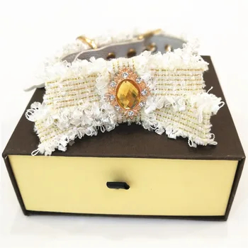 

Bling Shiny Dog Collar Pet Necklace Diamond Jewelry Classical Pet Dog Cat Collar Necklace Pet Accessories for Teddy Bulldog