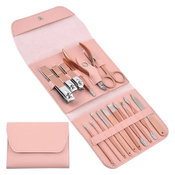 

16 in 1 Nail Cutter Stainless Steel Scissors Grooming Kit Art Cuticle Utility Tools Nail Clipper Manicure Set