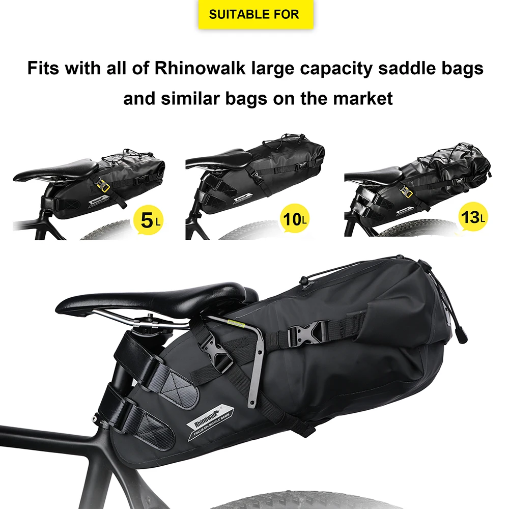 Rhinowalk SK300 Bike Pannier Bag 5L 13L Saddle Rack Portable - Image 3