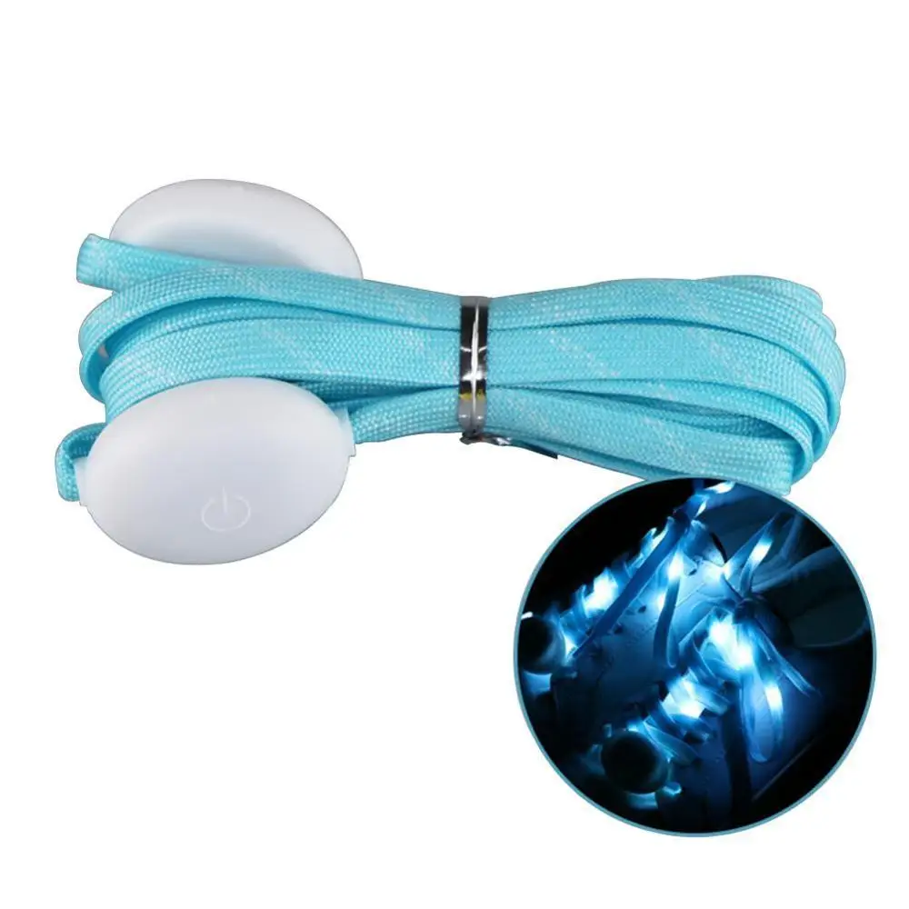 blue shoelace 1 пара 120 см светодиодный шнурки крутые светящиеся шнурки для обуви диско вечерние светильник светящийся нейлоновый ремешок - Цвет: blue shoelace