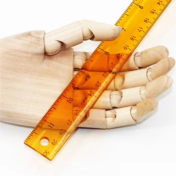 

2 PCS T Shape Ruler Plastic Double Side Scale Measuring Tool T-Square Straight Ruler for DIY Craft Drafting