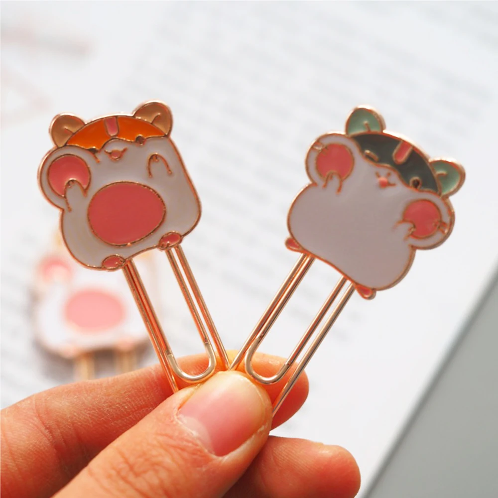 

1 Pcs Small Cute Hamster Metal Bookmark Book Notebook Paper Clip School Office Supply Stationery
