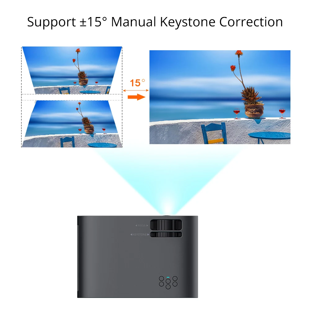 Светодиодный видеопроектор Everycom M7 HD 720P HDMI опционально Android Wi Fi поддержка Full 1080P