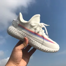 

Coconut Shoes Women's Rainbow Color Changing Autumn New Woven Angel Casual Sneakers Women's Running Shoes